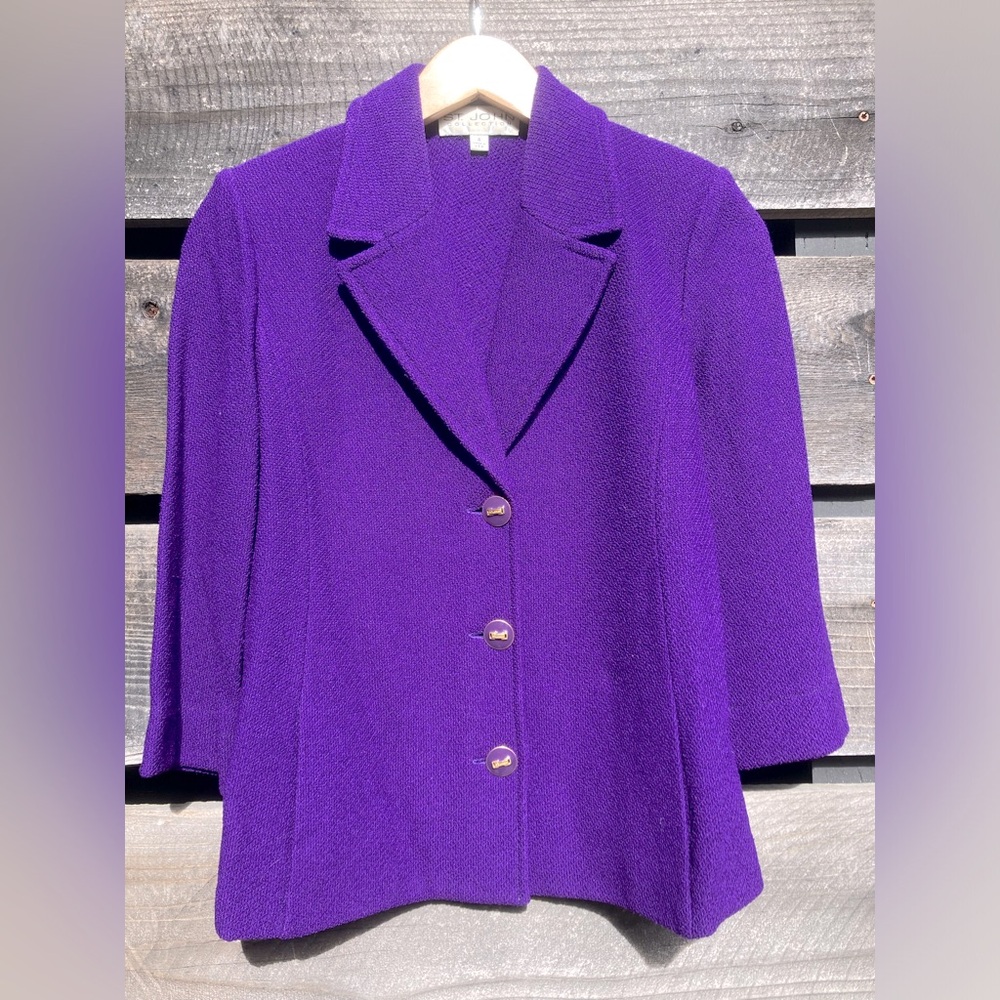 St. John Collection Knit Jacket | Size 4 | Color: Purple